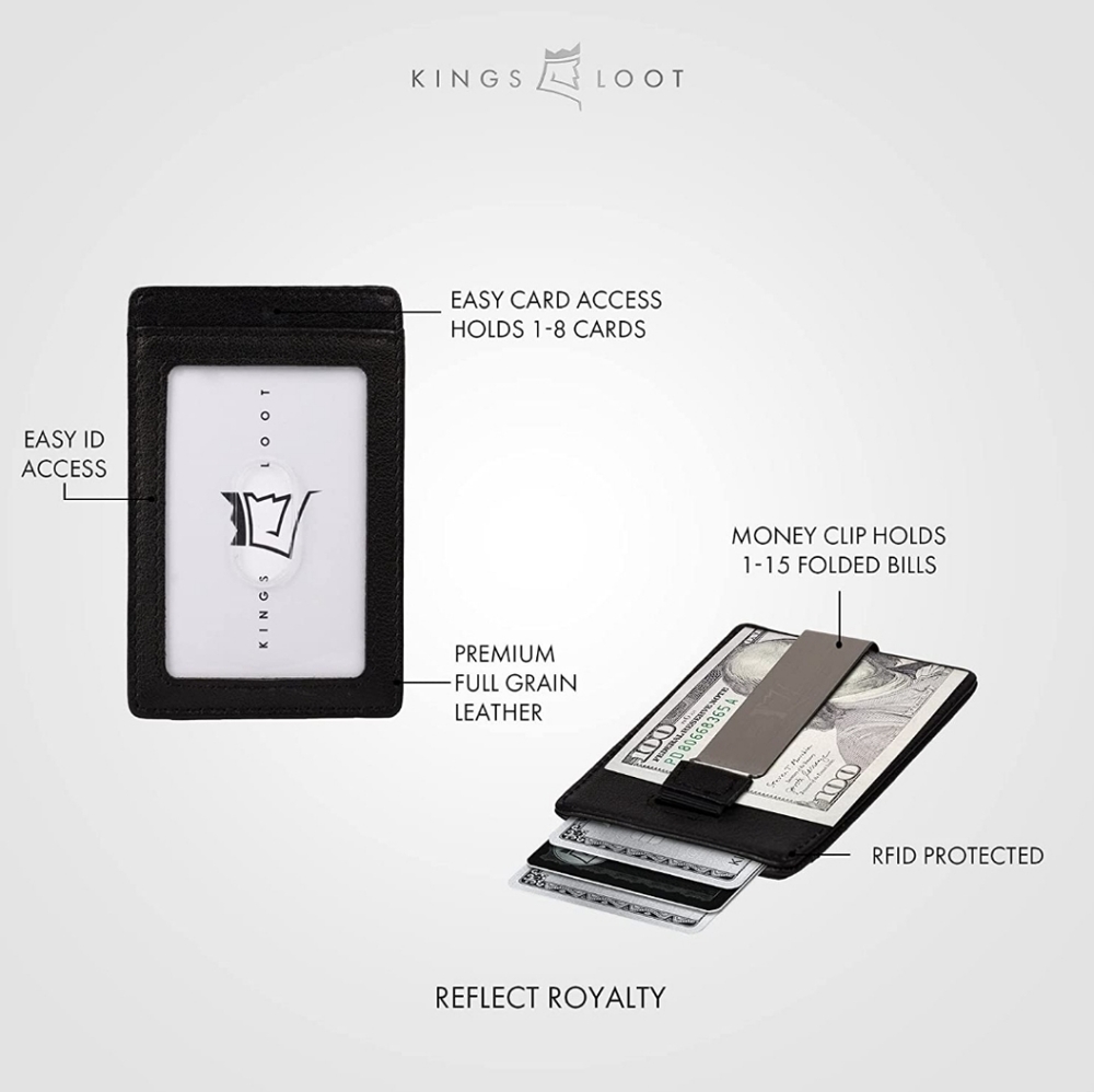Kings Loot Slim Wallet Money Clip